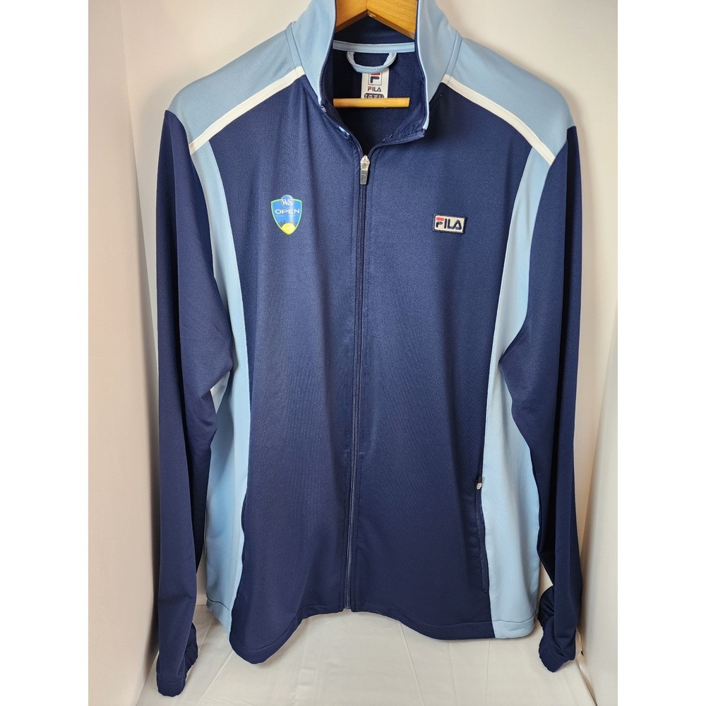 Fila Mens W&S Open Cincinnati Tennis Track Jacket Navy Blue XL Full Zip